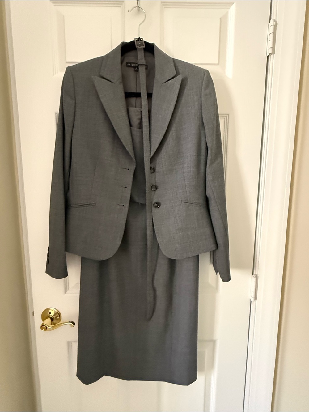ANTONIO MELANI Gray Women's Two-Piece Dress Suit